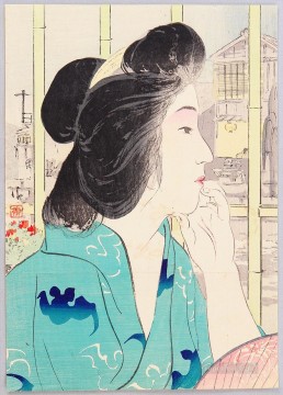  Kiyokata Pintura Art%c3%adstica - Noche en aguas termales 1912 Kiyokata Kaburagi Japonés